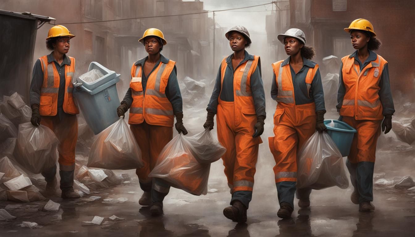 A team of women garbage collectors.