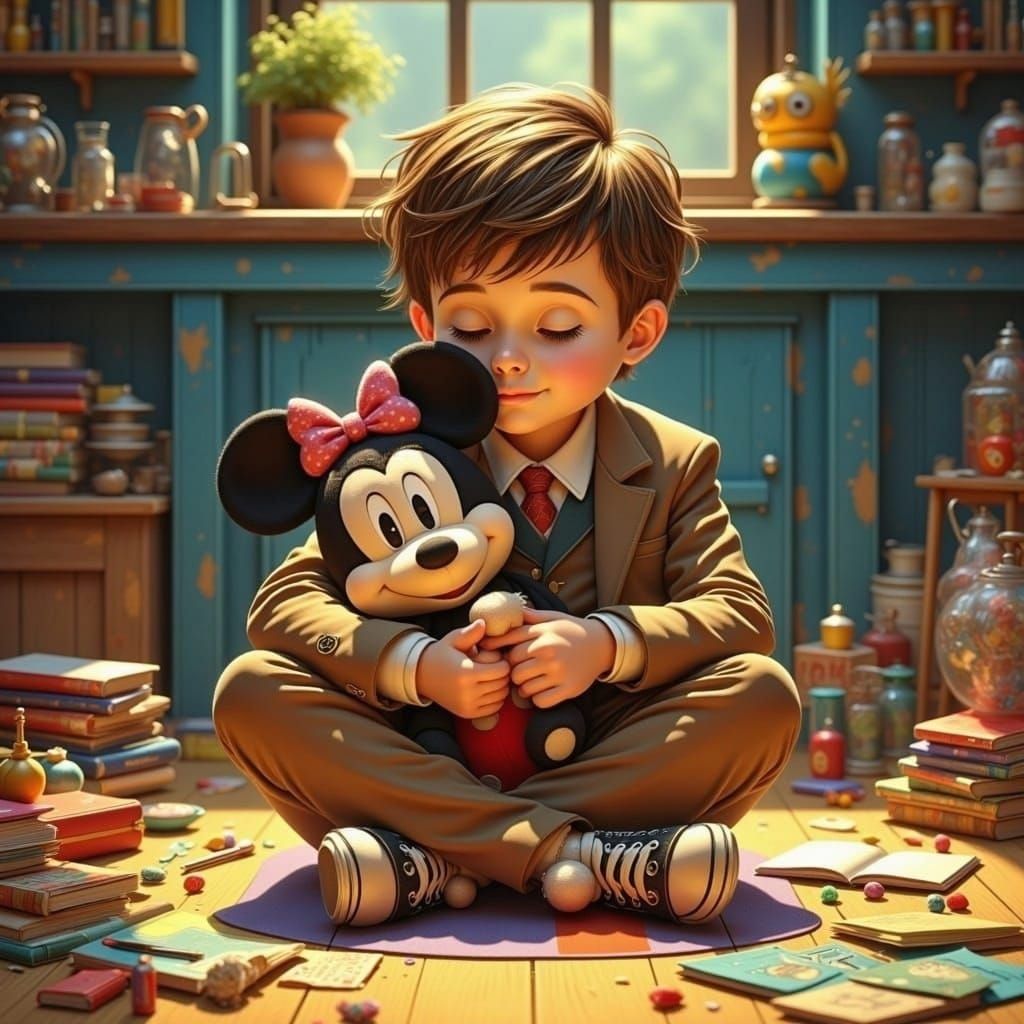 Doctor Who's Childhood: Cuddling Minnie Mouse