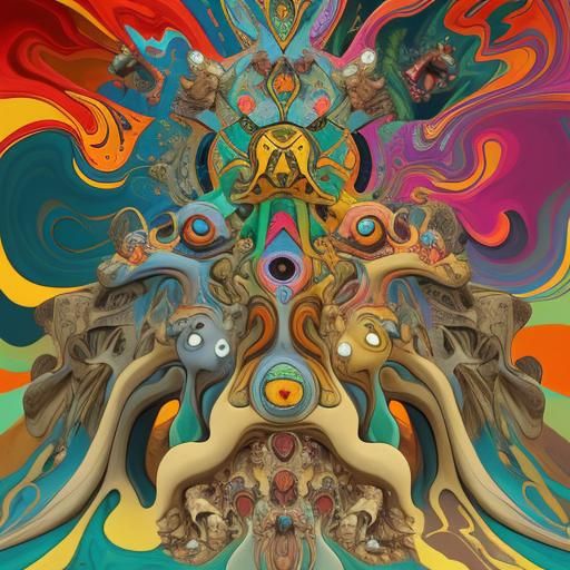 Giant Sphinx in Surreal Expressionist Style