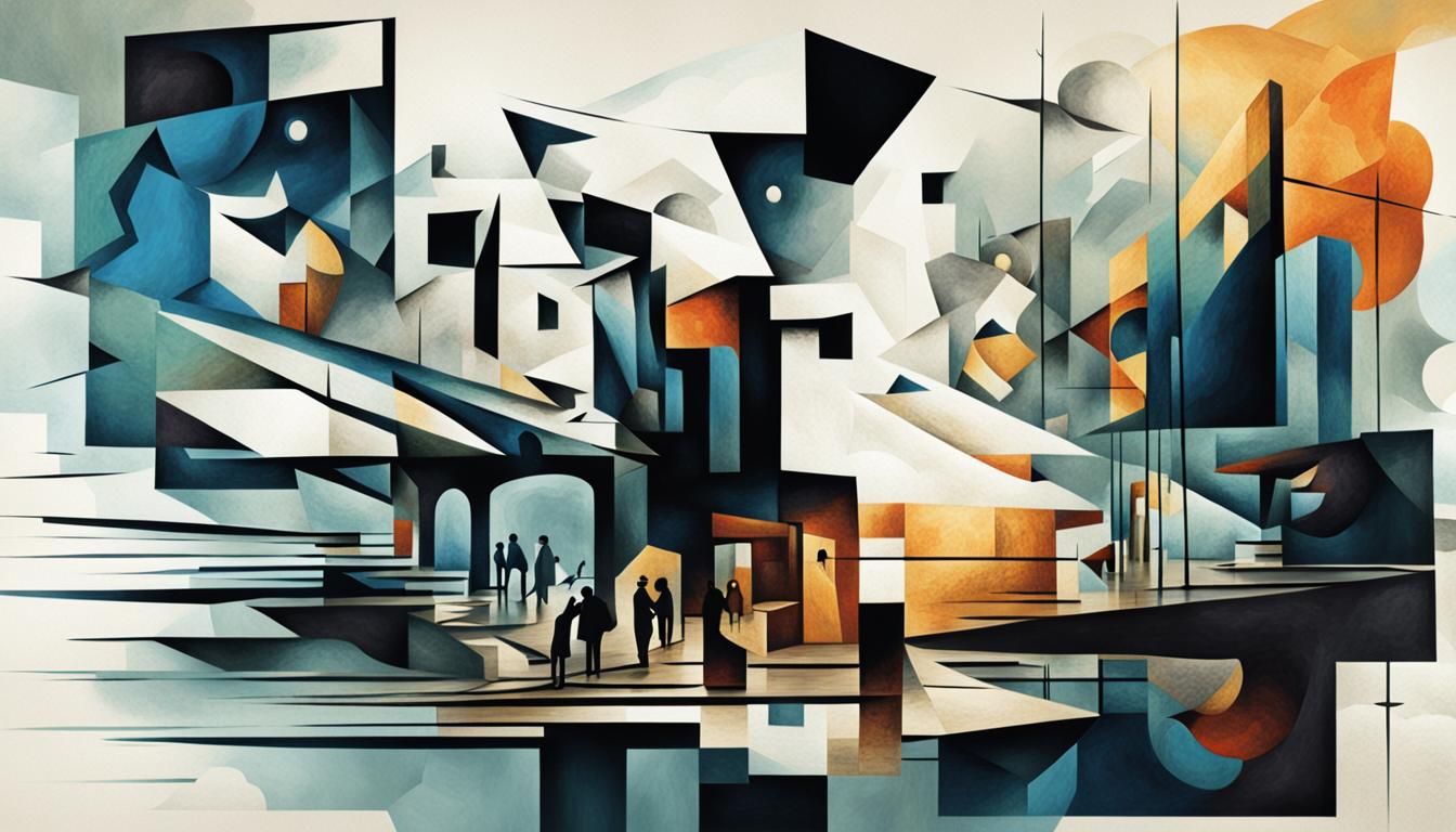 Surreal Cubist Painting: Epic Digital Art
