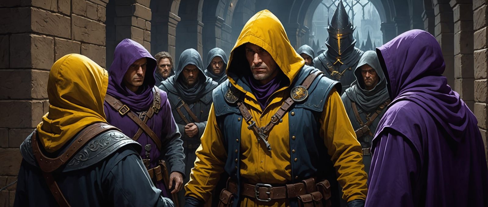 Hooded Prisoner Arrest: Dark Fantasy Concept Art