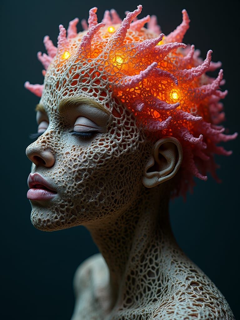 Candlewicked Lace Portrait in 3D Photography