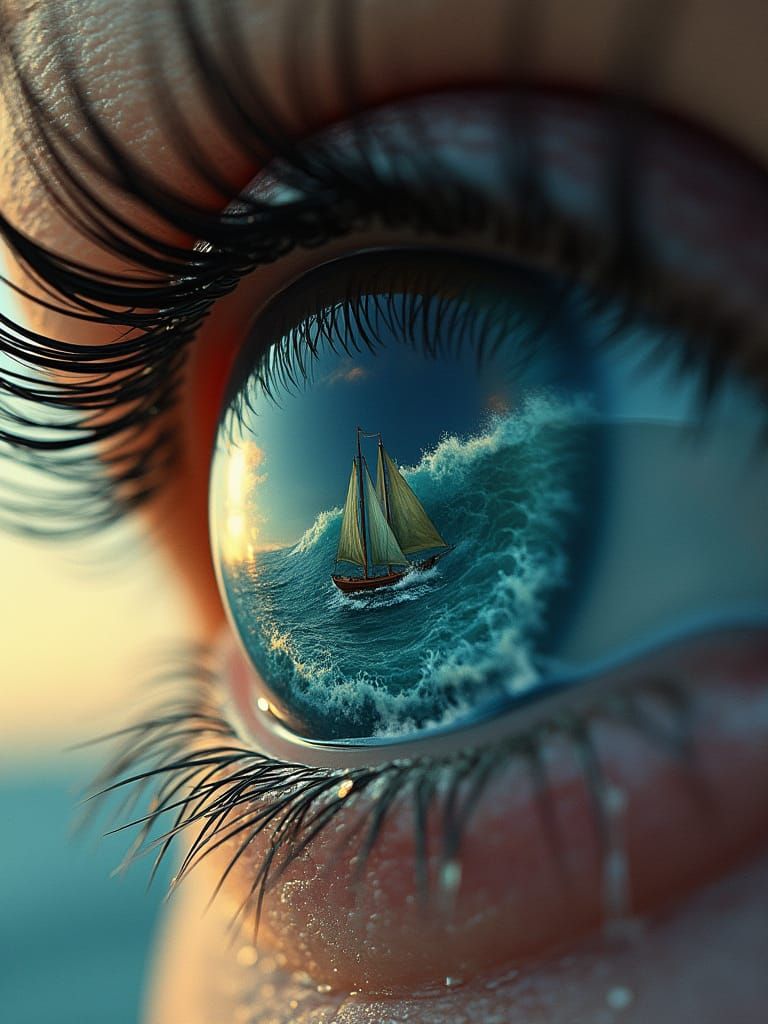 Surreal Eye Portraits in a Cyberpunk Aesthetic