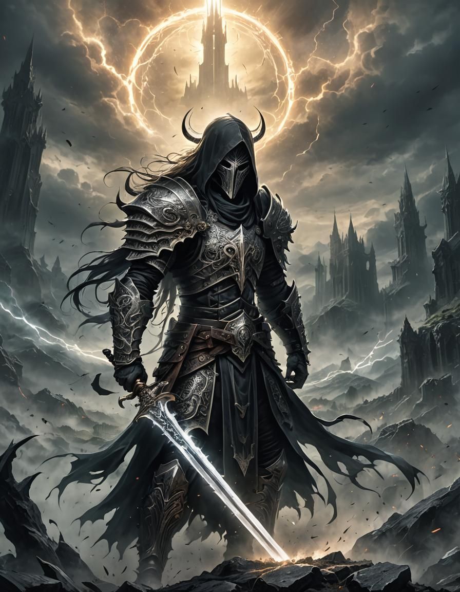 Deathcore Warrior with Greatsword in Holy Light