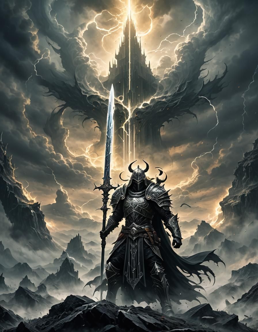 Deathcore Warrior with Greatsword in Holy Light