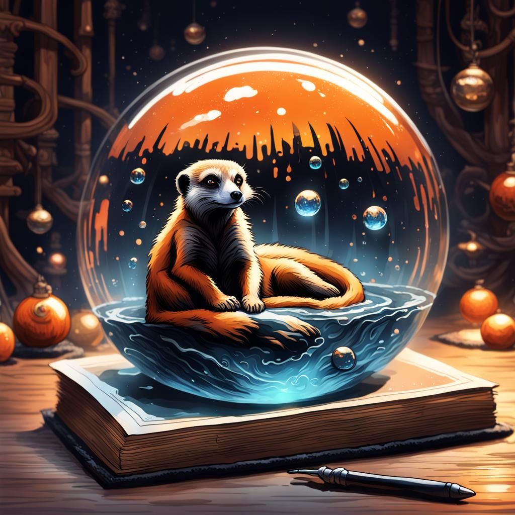 Holographic Meerkat Concept Art in Mystical Setting