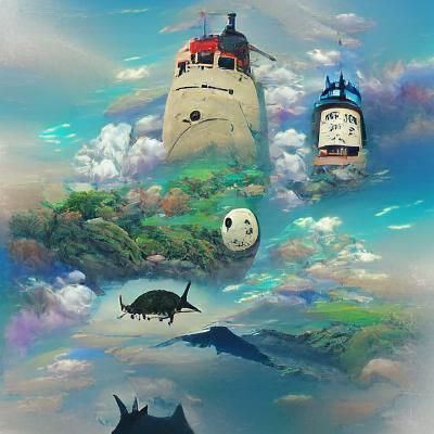 Ghibli-Inspired Fantasy Landscape