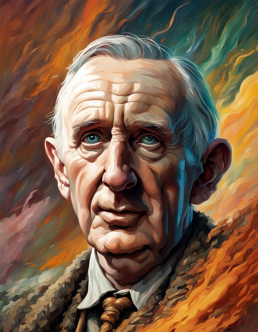 Epic Hyperrealistic Portrait of J.R.R. Tolkien