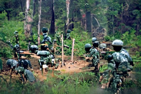 us army counter attack chinsese force in forest