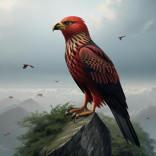 Ginny Weasley with Red Kite in Anime Style