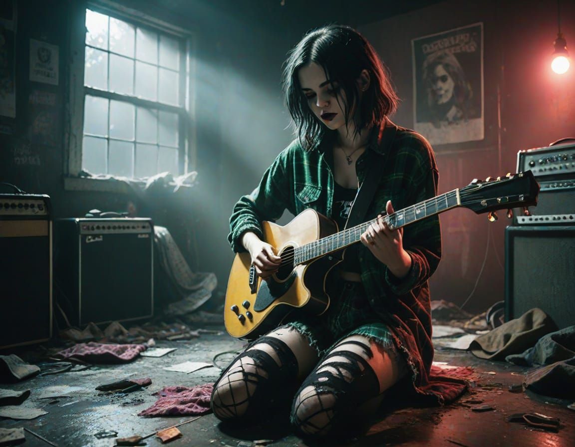 Snow White in Grunge Rebellion