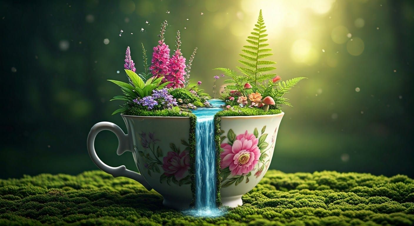 Magical Fairy Garden Teacup Ecosystem