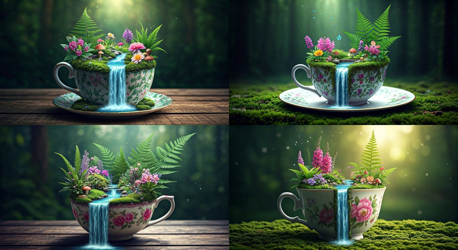 Enchanting Teacup Fairy Garden Landscape