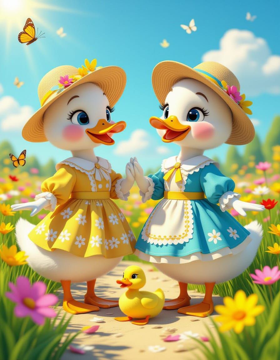 Four Seasons in a Colorful Flower Meadow