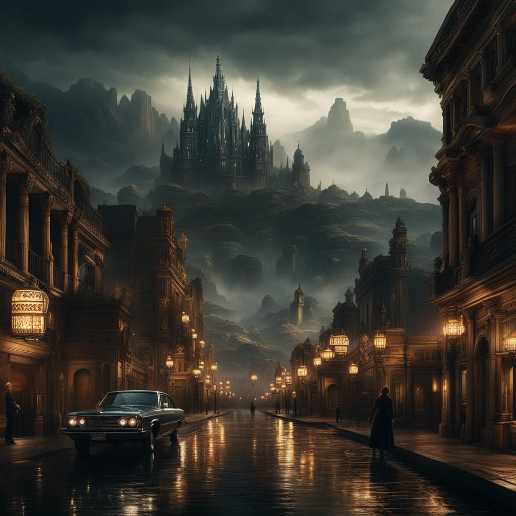 Person Crying as Another Vanishes: Epic Cinematic Painting