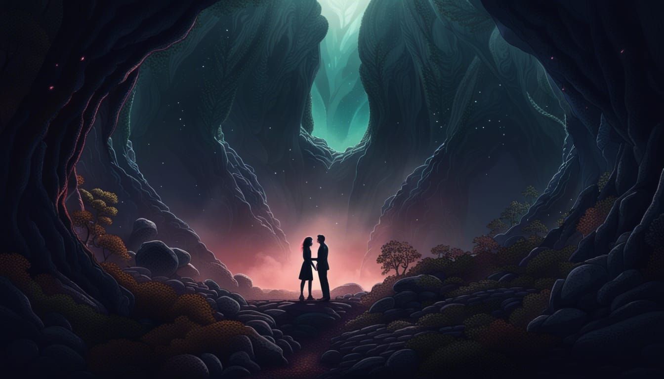 Lovers Battle Dark Side on Alien Planet