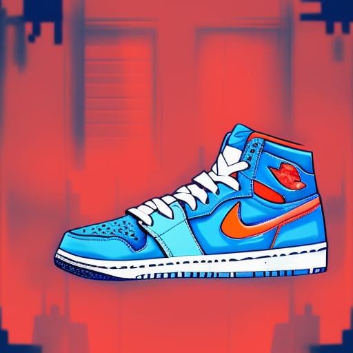 Nike Jordans in Anime Style