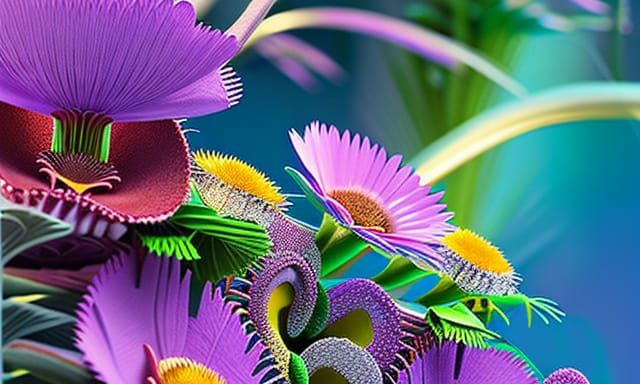 Abundance of Spring: Detailed Mixed Media Collage