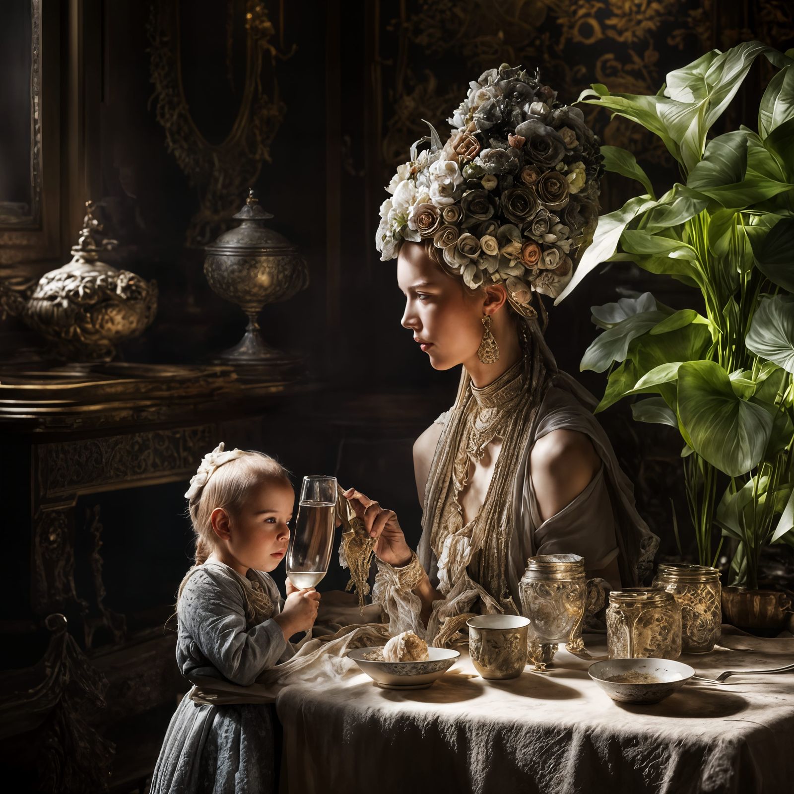 Mom is distracted...