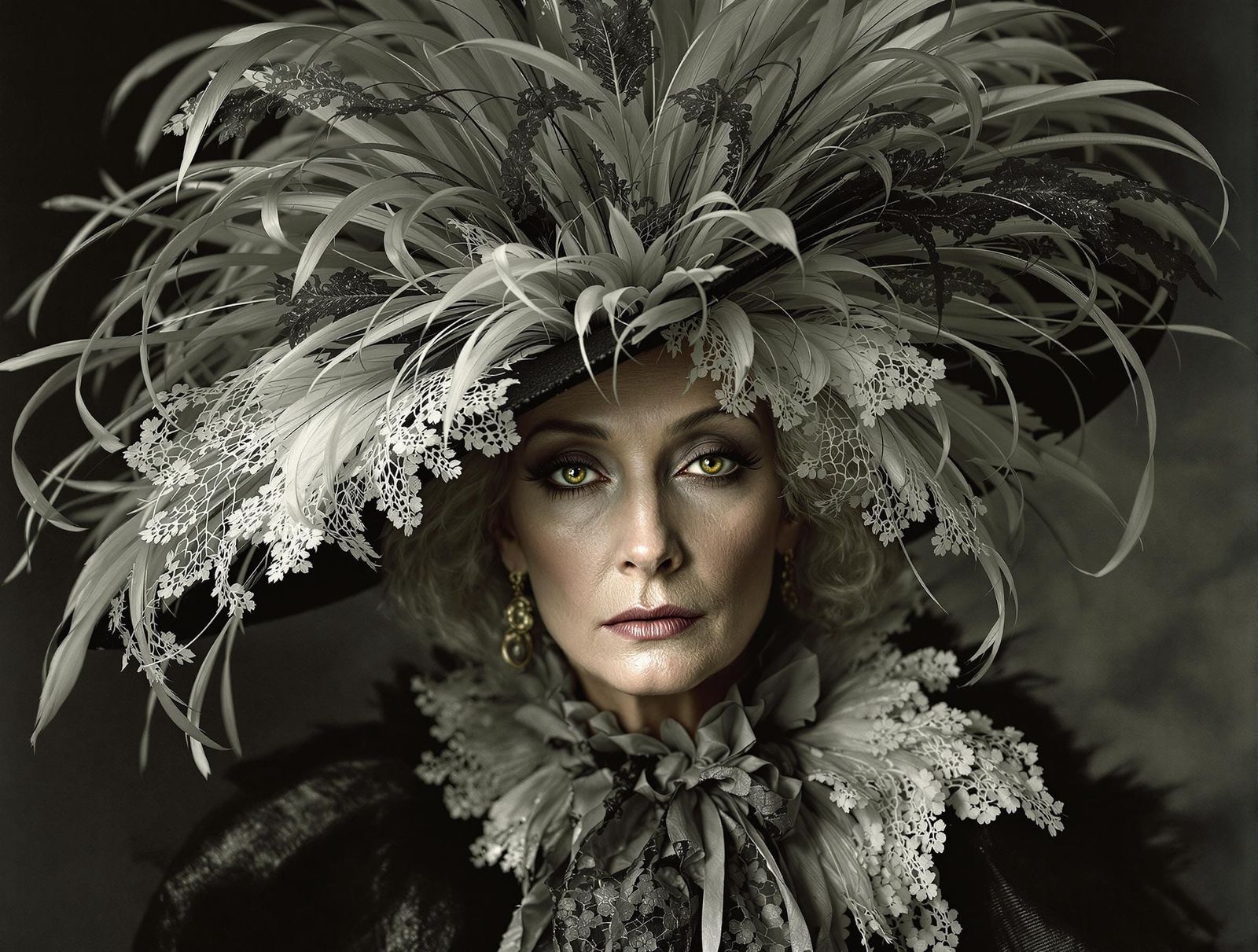 Crone in Ridiculous Hat: Classical Glamour Photography