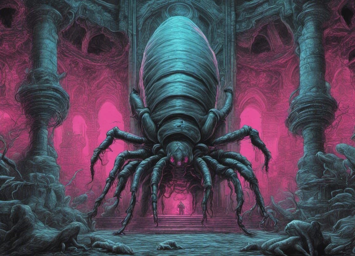 Hyperintelligent Roaches in Eldritch Temple: Synthwave Horro...