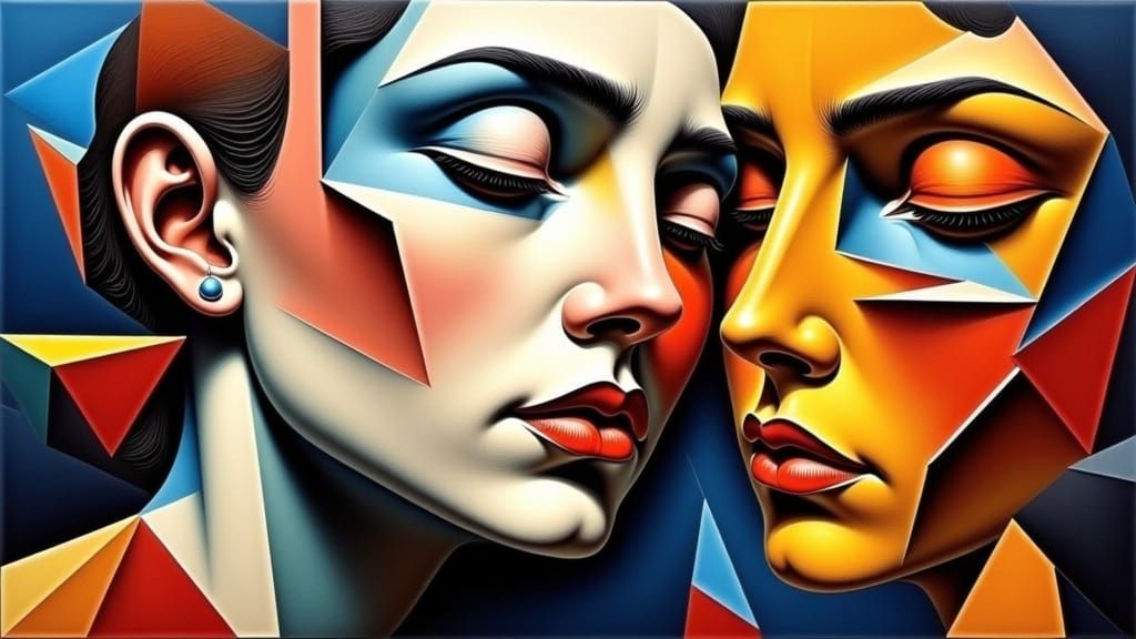 Cubist Portrait of Distress