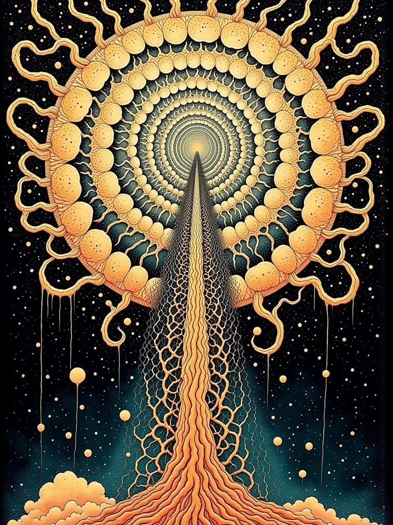 Ethereal Geometric Tapestry in Art Deco Style