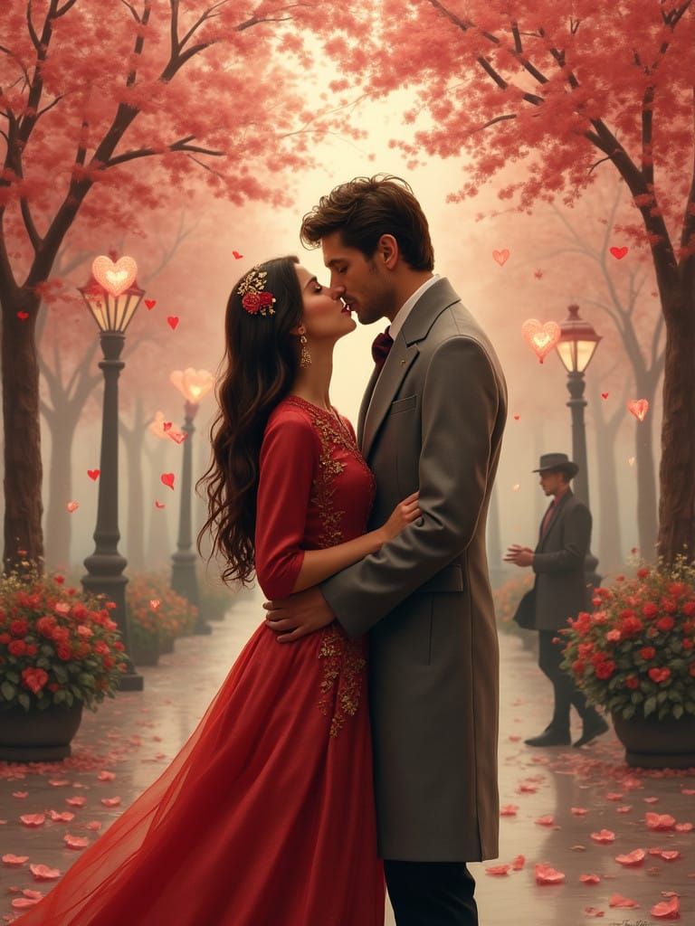 Intimate Couple in Enchanted Dreamland