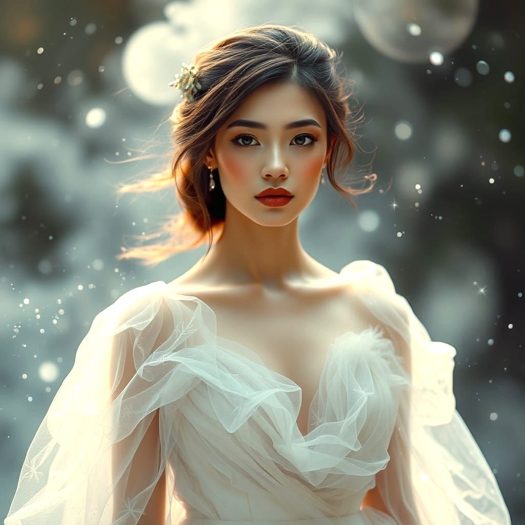 Ethereal Fantasy Scene in Whimsical Style