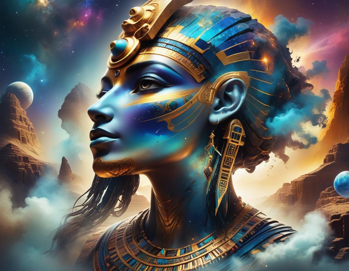 Mystical Egypt Mythology in Cosmic Scenery