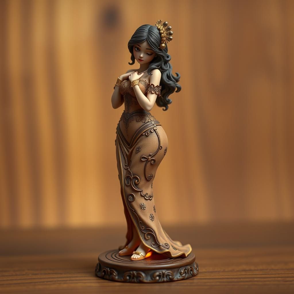 Intricate Figurine in Art Nouveau Style