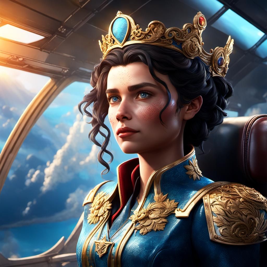 Amelia Earhart Triumphant: Hyperrealistic Splash Art