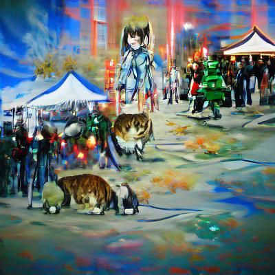 Christmas Night Cityscape Aglow with Festive Lights