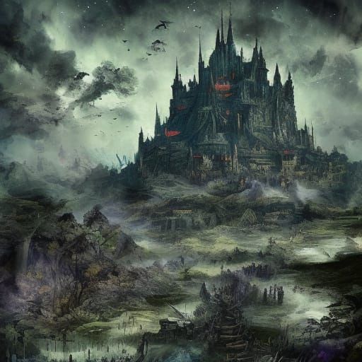 Epic Fantasy Battle Scene with Magical Aura