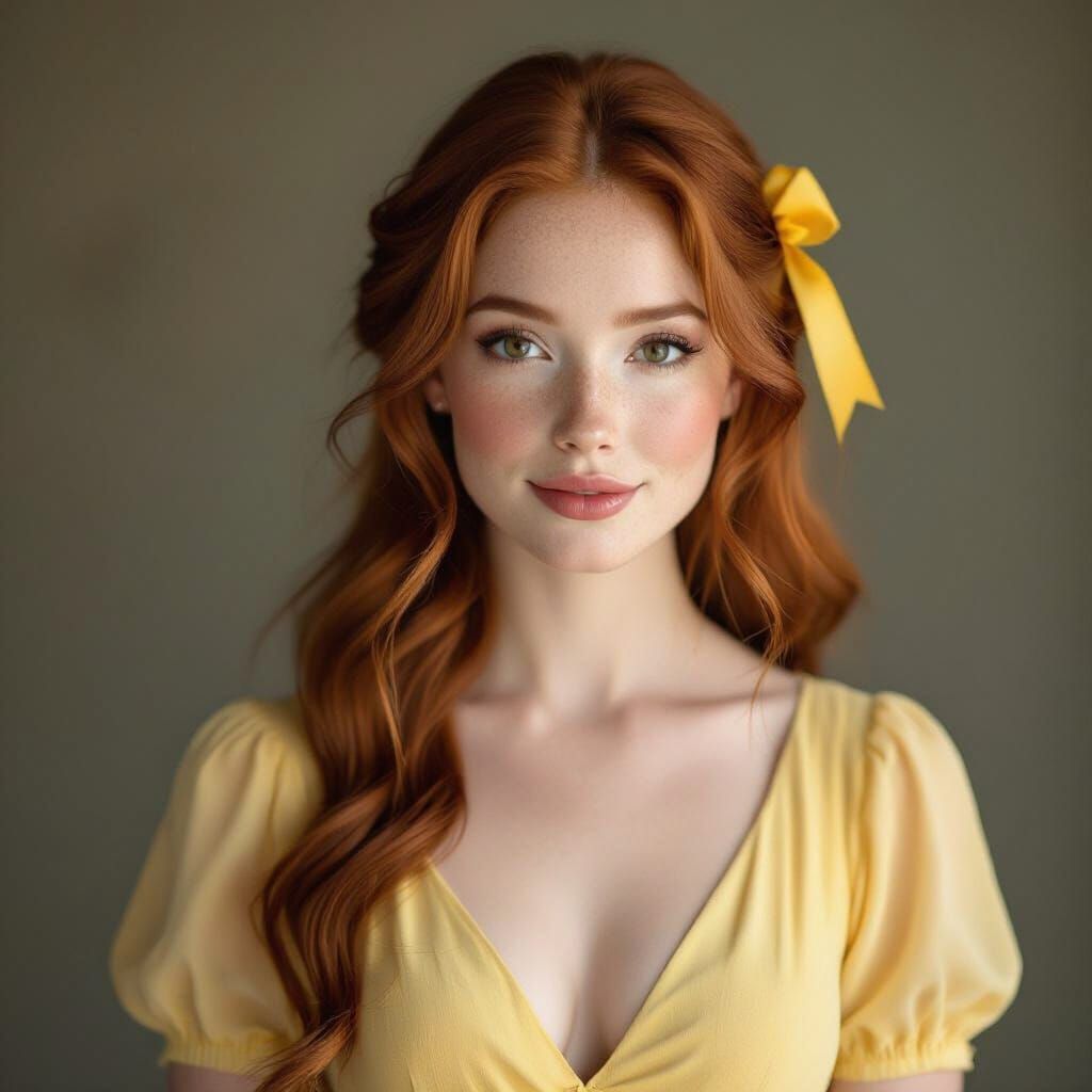 Portrait of a Petite Woman with Red Hair