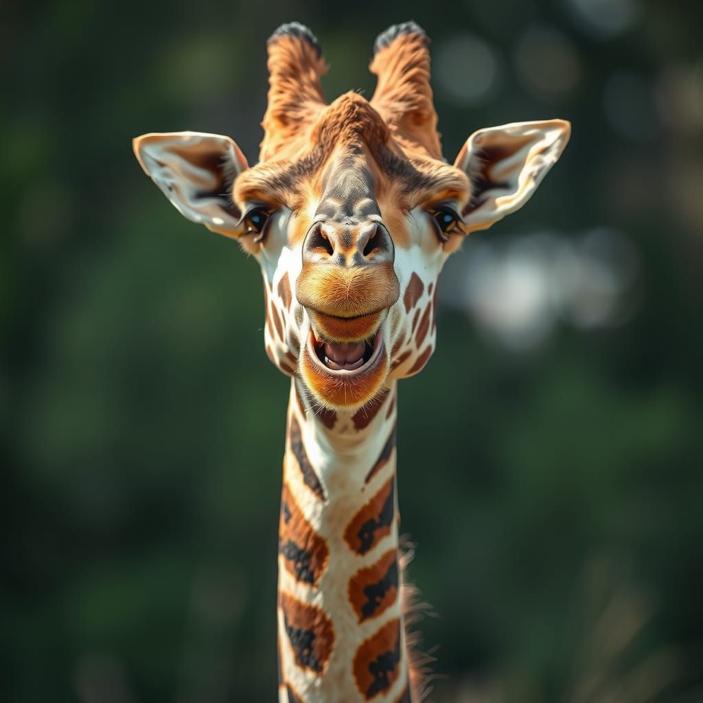 Laughing Giraffe Bakes Strawberry Pie, HDR 8K