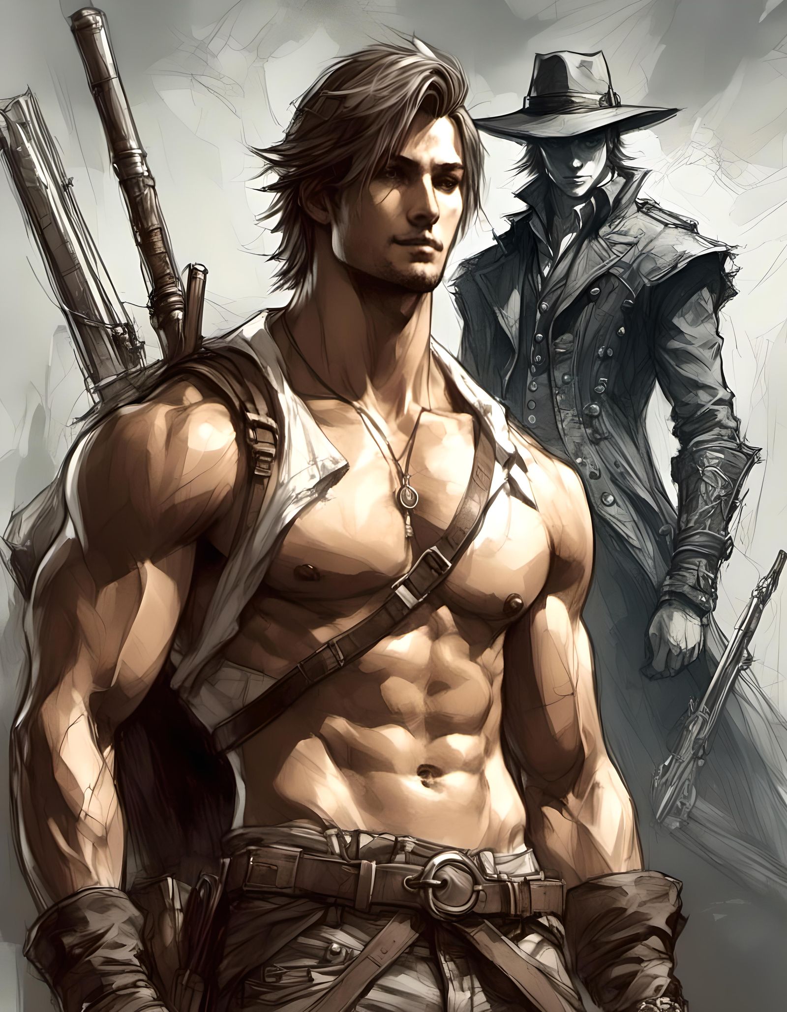 Handsome Hunter in Anime Style