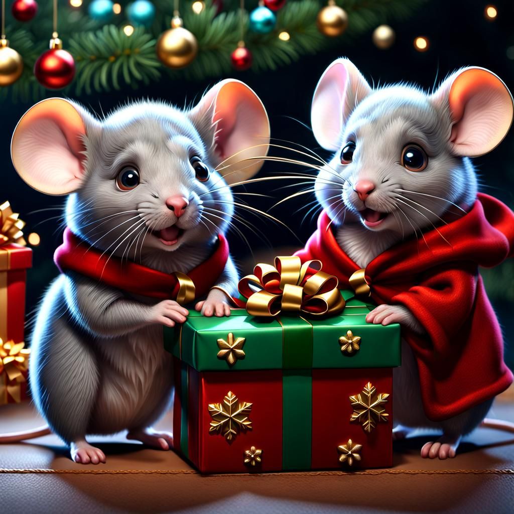 Rodney and Rosie love both opening and wrapping gifts...alwa...