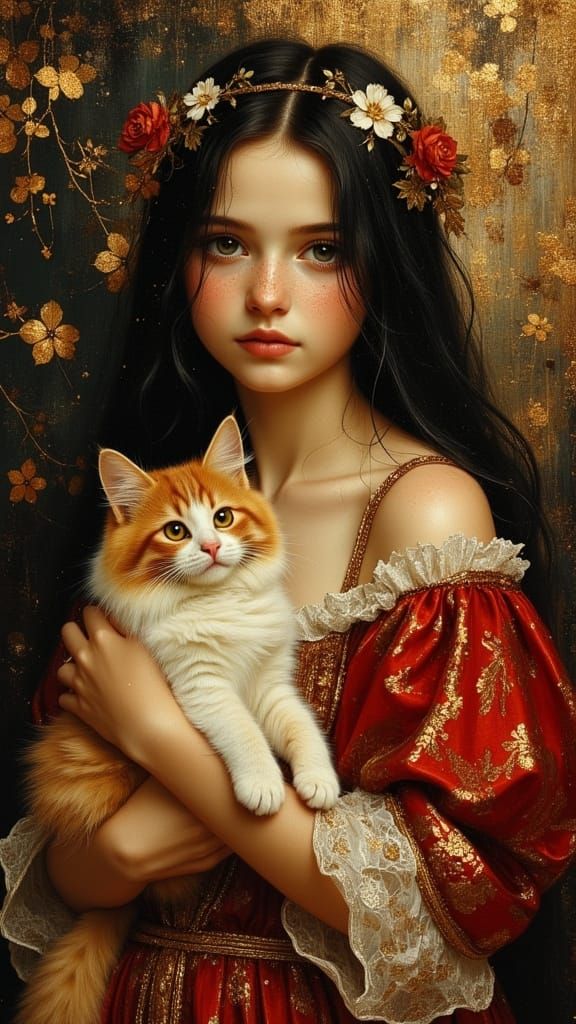 Elizabethan Angel in Golden Splendor