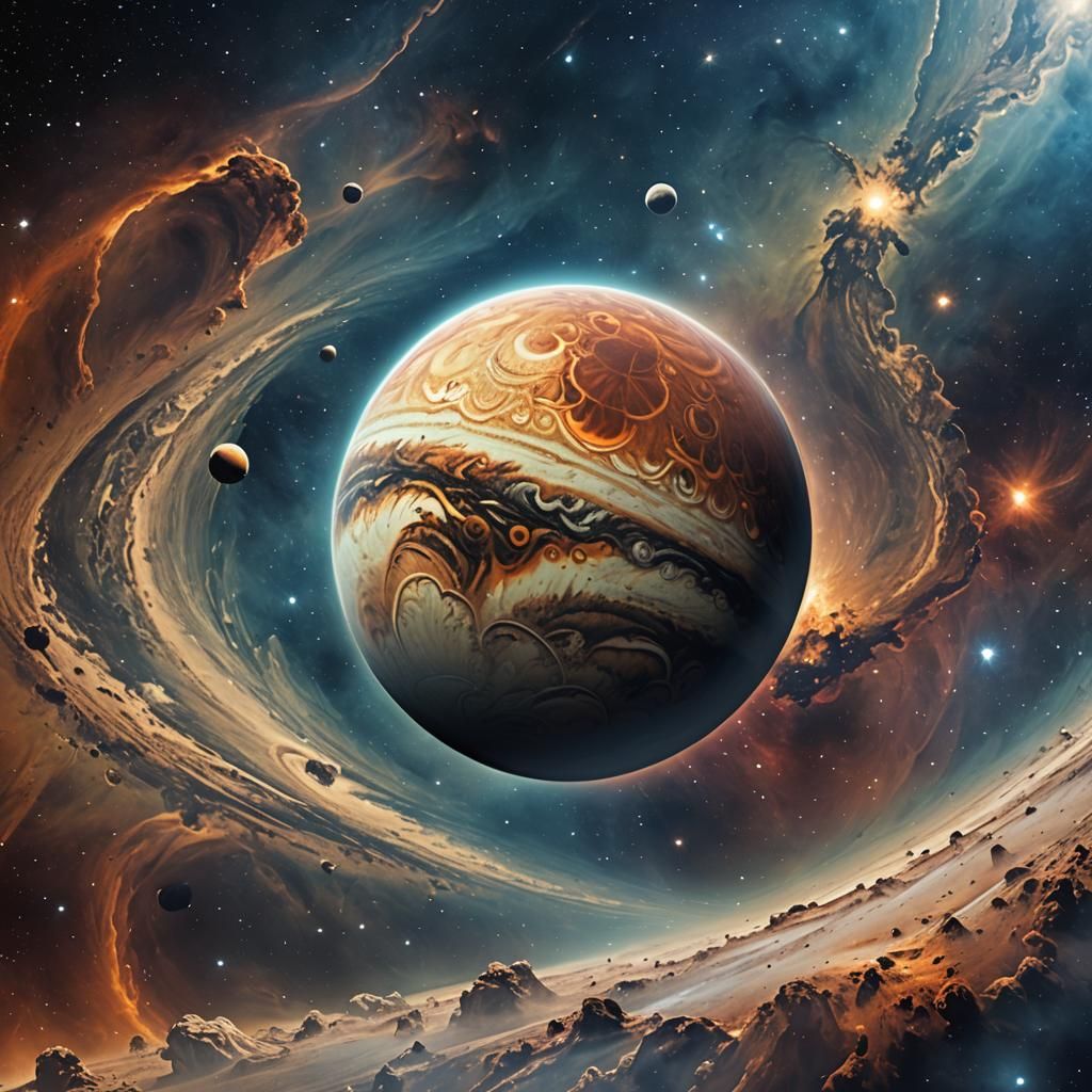 Gas Giant Planet with Silicate Clouds in Space