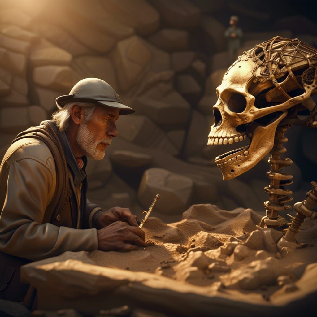 Dinosaur Archaeologist Unearths Human Skeleton: Steampunk Co...