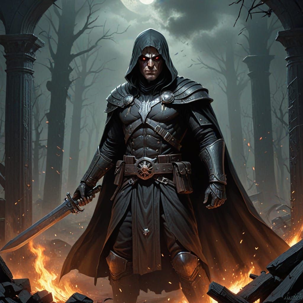 Grimdark Monster in Dark Fantasy Style