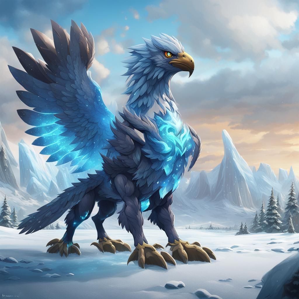Griffin Pokémon Ice Fairy Type: Fantasy Concept Art