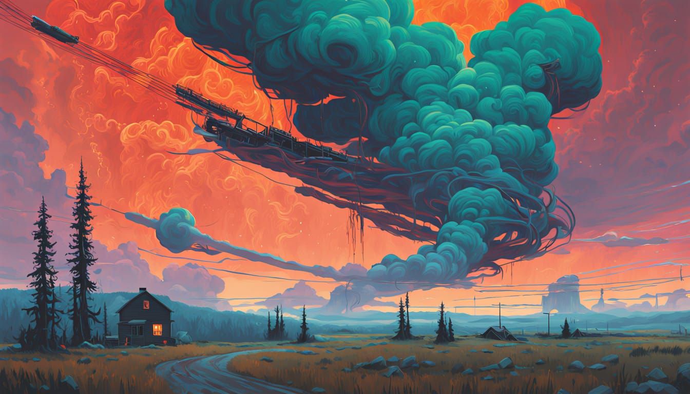 Ethereal Cosmic Dreamscape in Vibrant Hues