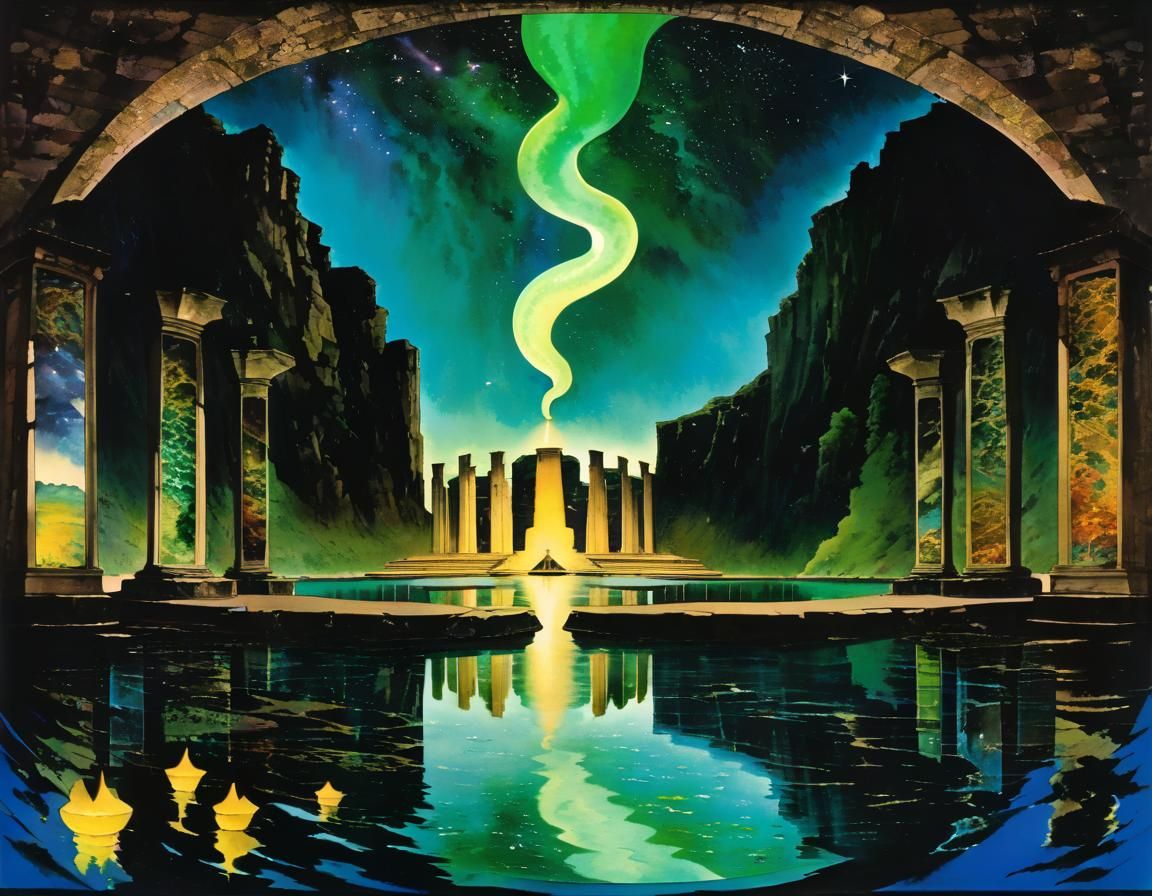 Bohemian Snake Charmer at Ancient Ruins