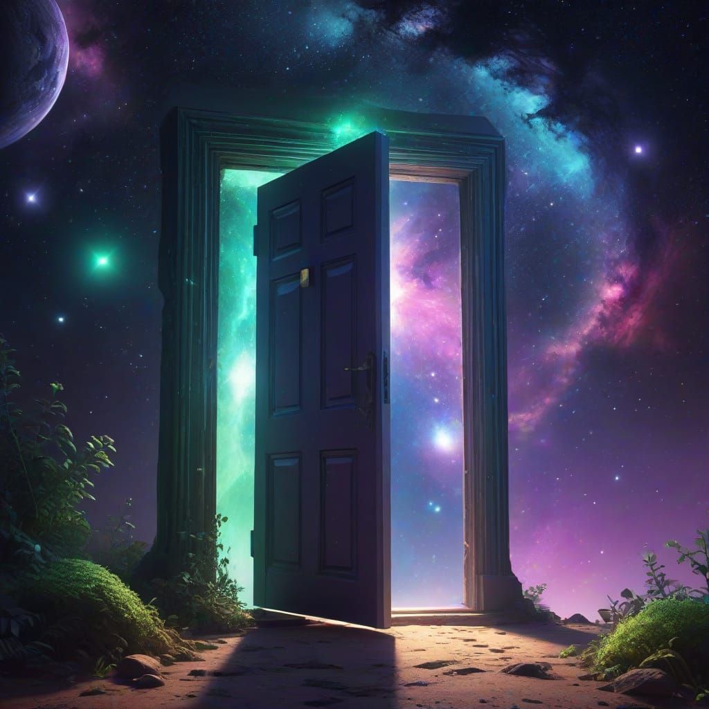 Gateway to New Galaxy in Space Fantasy Style