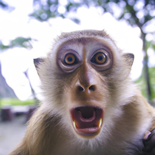 Abstract Image of Shocked Monkey