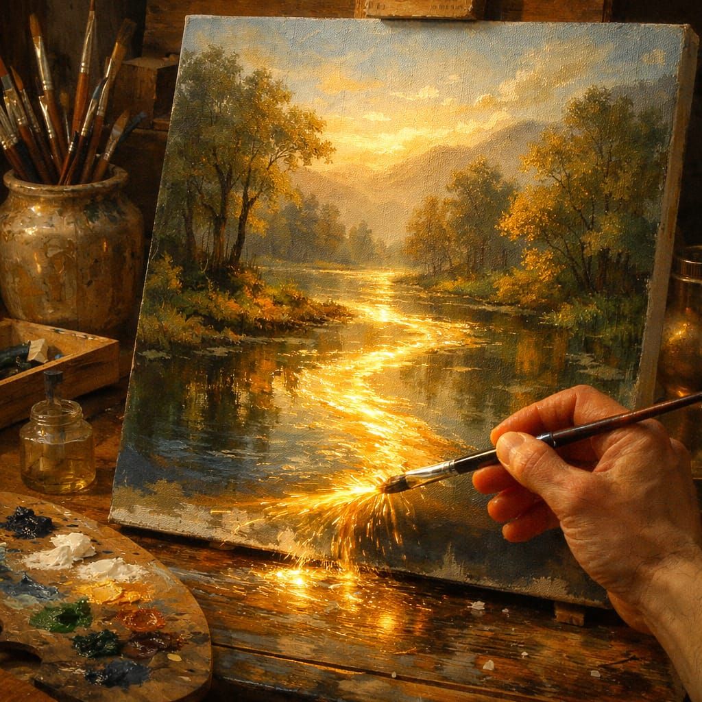 Fine Art Painting Comes Alive: Landscape Creation