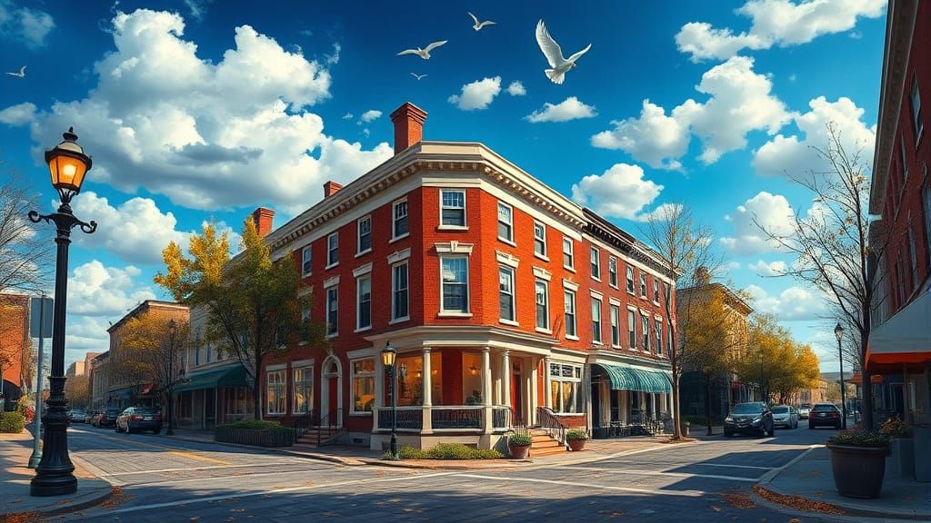 Charming Red Brick Townhouse on City Street