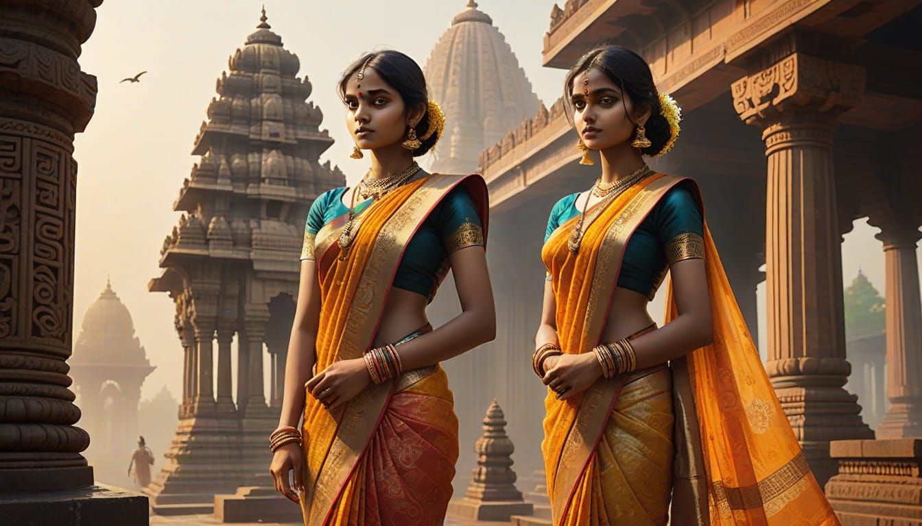 Vibrant India Meets Modernity in Cyberpunk Style